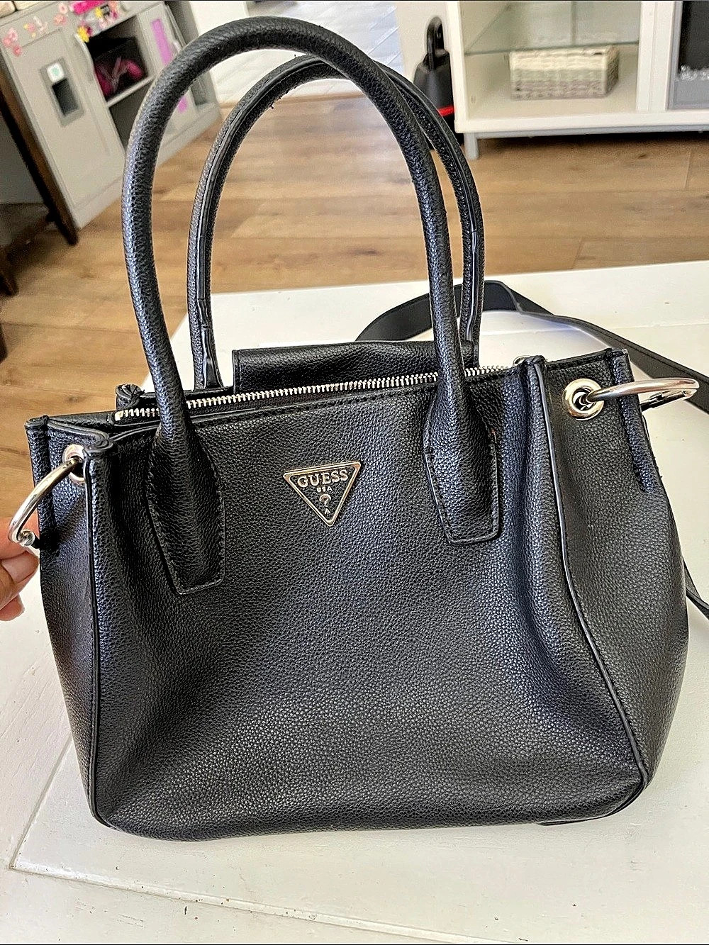 GUESS Black Satchel